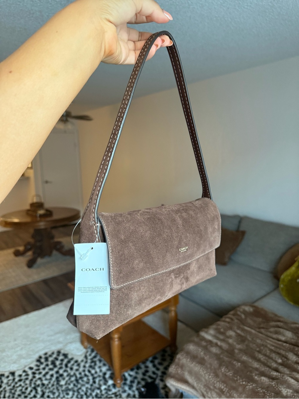 COACH Chelsea 26 chocolate suede